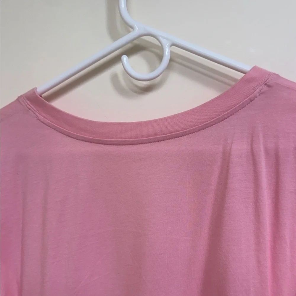 Frame  Soft Pink V-Neck Tee - Picture 8 of 9